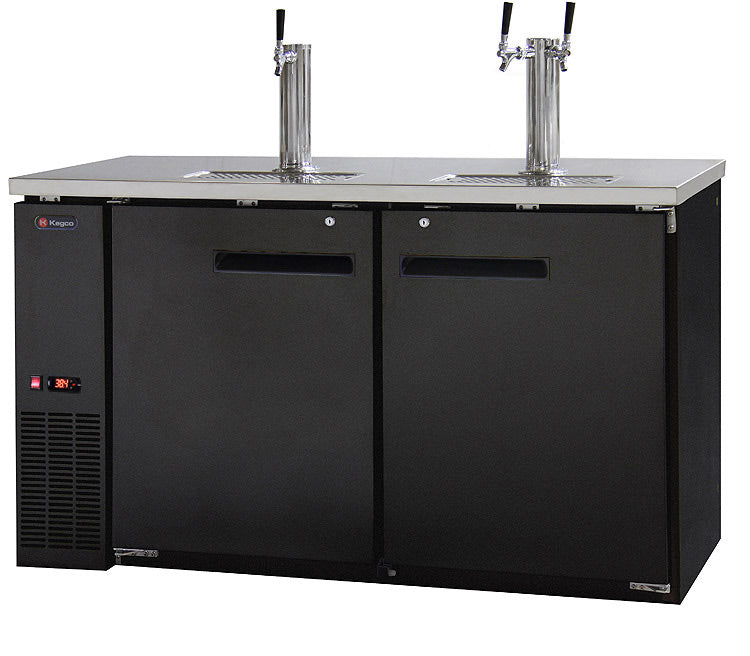 Kegco 61" Wide Triple Tap Black Commercial Kegerator Model: XCK-2460B
