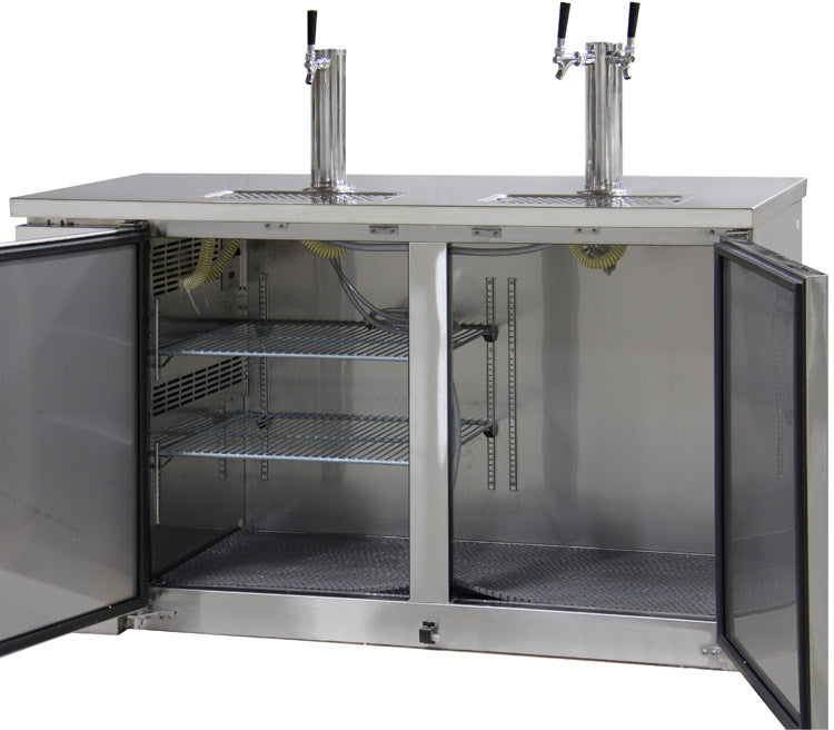 Kegco 61" Wide Triple Tap Stainless Steel Commercial Kegerator Model: XCK-2460S