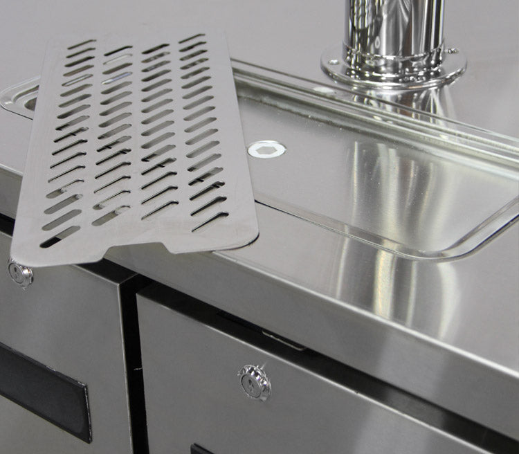Kegco 61" Wide Triple Tap Stainless Steel Commercial Kegerator Model: XCK-2460S