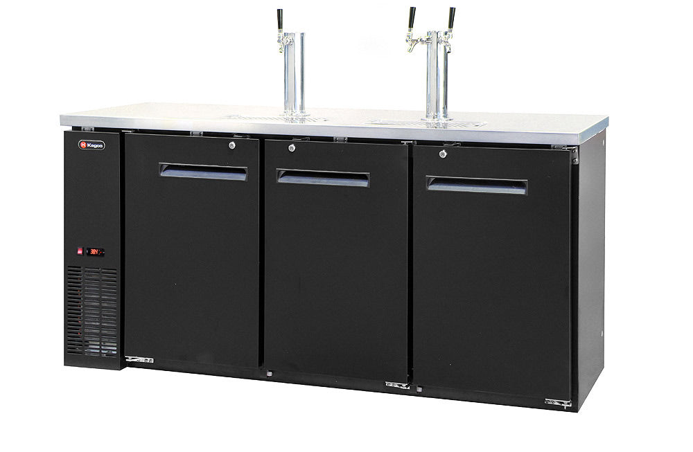Kegco 72" Wide Triple Tap Black Commercial Kegerator Model: XCK-2472B