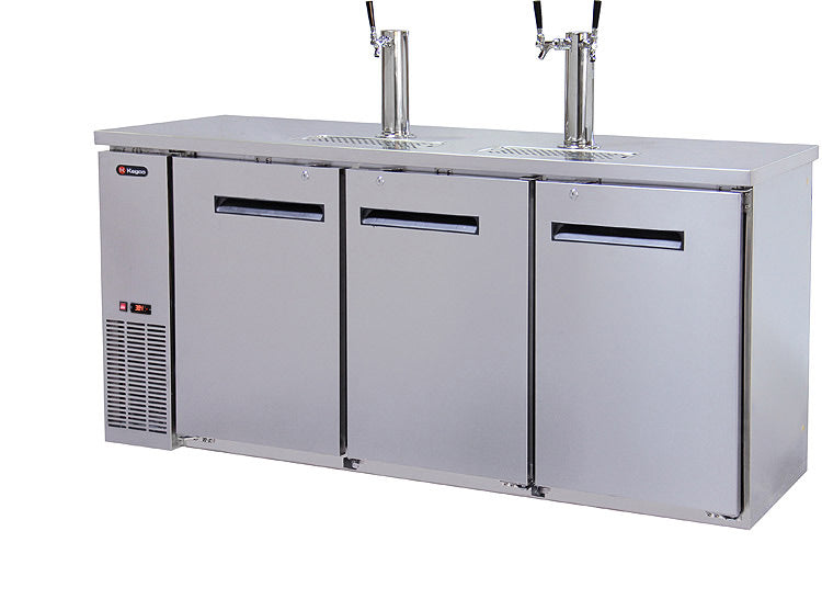 Kegco 72" Wide Triple Tap Stainless Steel Commercial Kegerator Model: XCK-2472S