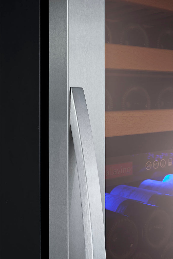 Allavino 24" Wide FlexCount II Tru-Vino 172 Bottle Dual Zone Stainless Steel Left Hinge Wine Refrigerator - YHWR172-2SL20
