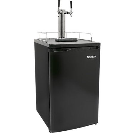 Edgestar 20 Inch Wide Dual Tap Kegerator for Full Size Kegs with Ultra Low Temp - KC2000TWIN - Black - Wine Cooler City