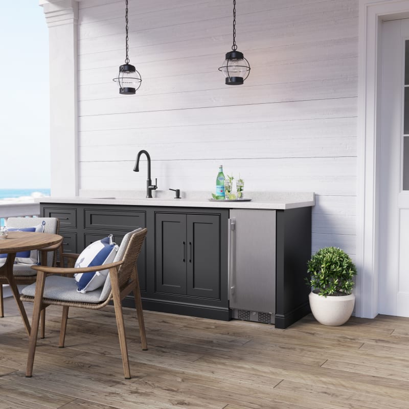 Avallon 15 Inch Wide 3.3 Cu. Ft. Outdoor Compact Refrigerator with LED Lighting and Right Swing Door - AFR152SSODRH