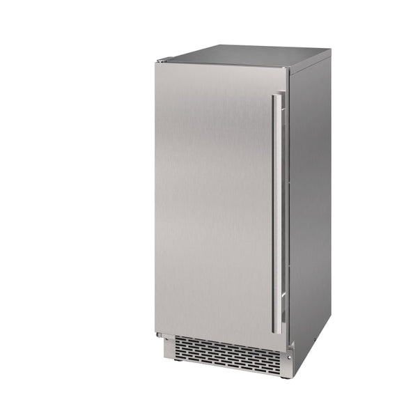 Avallon 15 Inch Wide 26 Lbs. Built-In / Free Standing Outdoor Ice Maker with 56 Lbs. Daily Ice Production and Factory Installed Pump - AIMG151PSSOLH