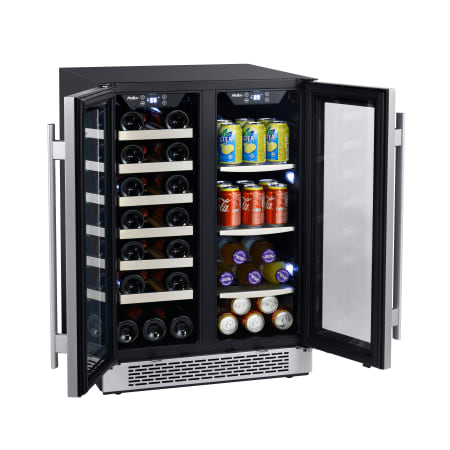 Avallon 24 Inch Wide 21 Bottle and 60 Can Capacity Built-In Wine Cooler and Beverage Center Combo - AWBC241GGFD - Wine Cooler City