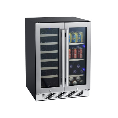 Avallon 24 Inch Wide 21 Bottle and 60 Can Capacity Built-In Wine Cooler and Beverage Center Combo - AWBC241GGFD - Wine Cooler City