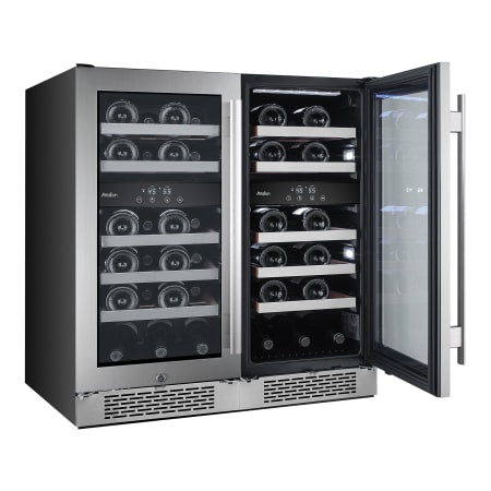 Avallon Built-In 30 Inch Wide 46 Bottle Capacity Wine Cooler with Door Locks and 4 Cooling Zones - AWC151DZDUAL - Wine Cooler City