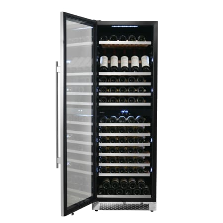 Avallon 24 Inch Wide 141 Bottle Capacity Built-In or Free Standing Dual Zone Wine Cooler with Interior Lighting - AWC242TDZLH - Wine Cooler City