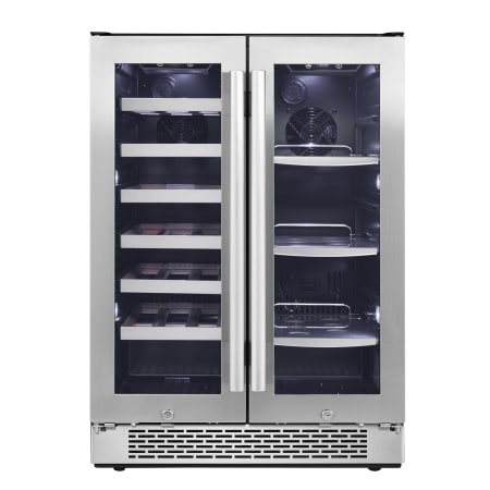 Avallon 24 Inch Wide 21 Bottle and 60 Can Capacity Built-In Wine Cooler and Beverage Center Combo - AWBC241GGFD - Wine Cooler City