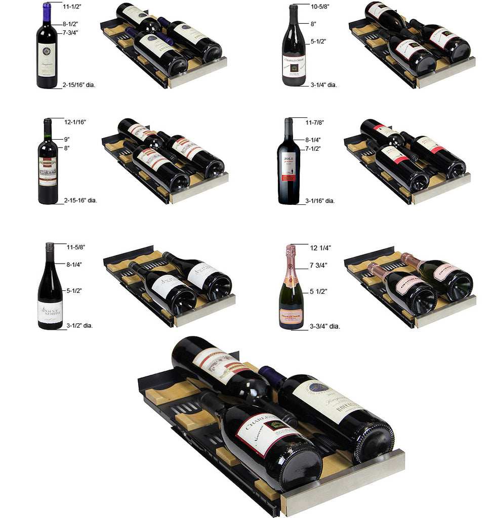Allavino 24" Wide FlexCount II Tru-Vino 36 Bottle Dual Zone Stainless Steel Wine Refrigerator - VSWR36-2SF20