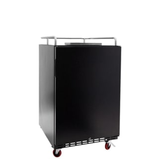 EdgeStar 24 Inch Wide Kegerator Conversion Refrigerator for Full Size Kegs - Black Stainless Steel - BR7001BL - Wine Cooler City