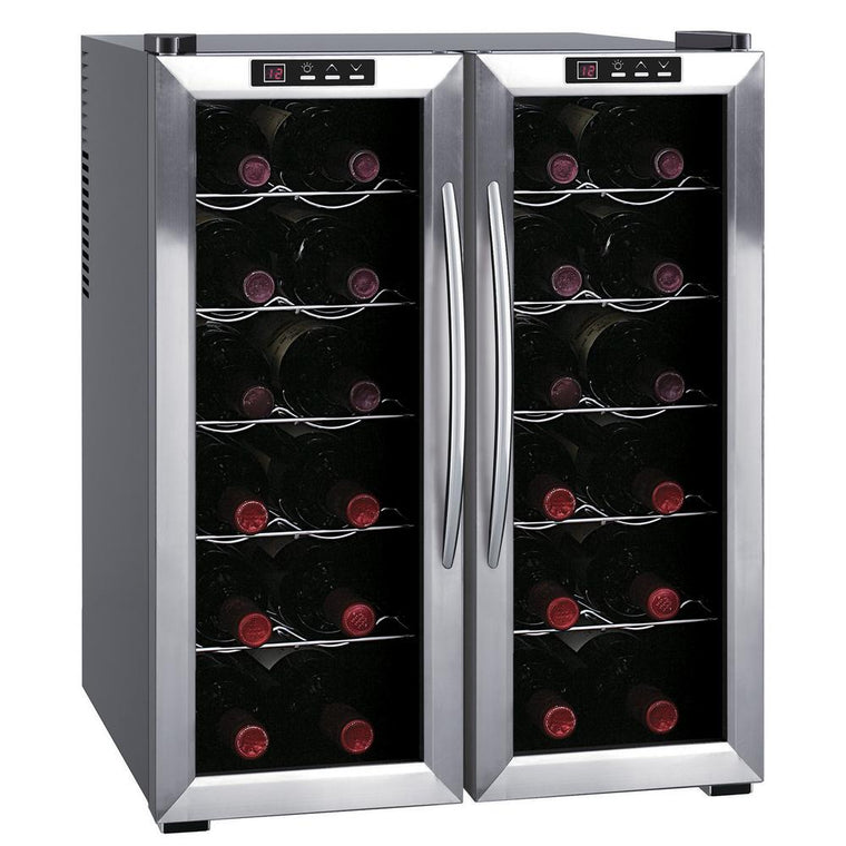 EdgeStar 30-Inch 56 Bottle Built-In Dual Zone French Door Wine