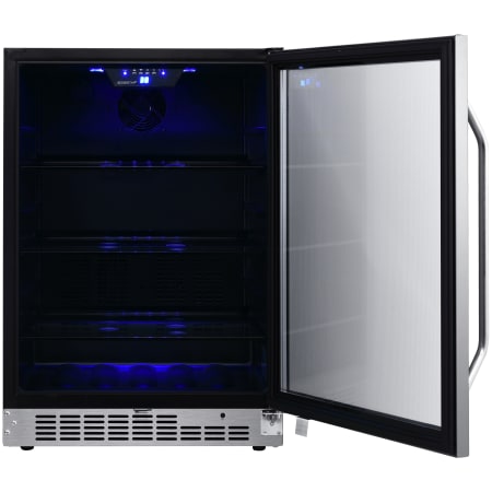 EdgeStar 24 Inch Wide 142 Can Built-In Beverage Cooler with Tinted Door and LED Lighting - CBR1502SG - Wine Cooler City