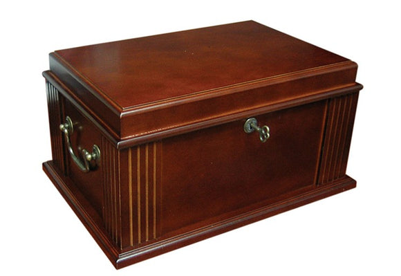Prestige Import Group Caesar Classic Antique Cigar Humidor - Holds Up to 50 Capacity - Color: French Antique Walnut