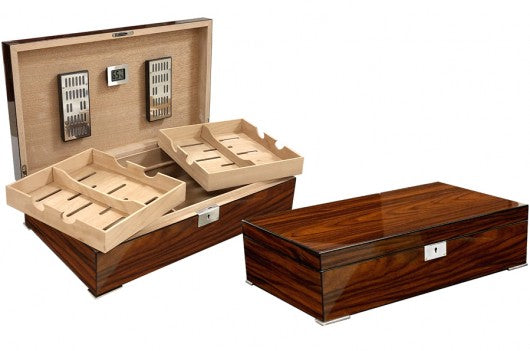 Prestige Import Group Salvador Dual Tray Desk Cigar Humidor