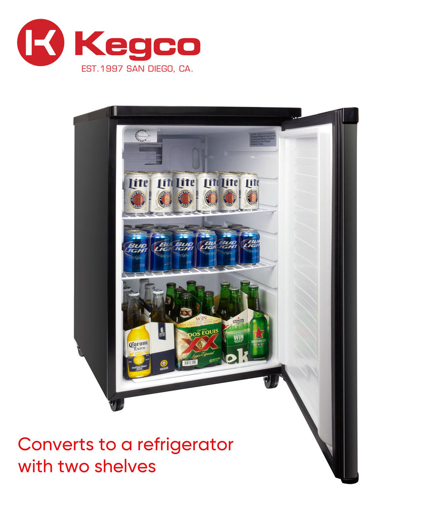 Kegco 20" Wide Guinness® Black Single Tap Kegerator - K199B-GNK - Wine Cooler City