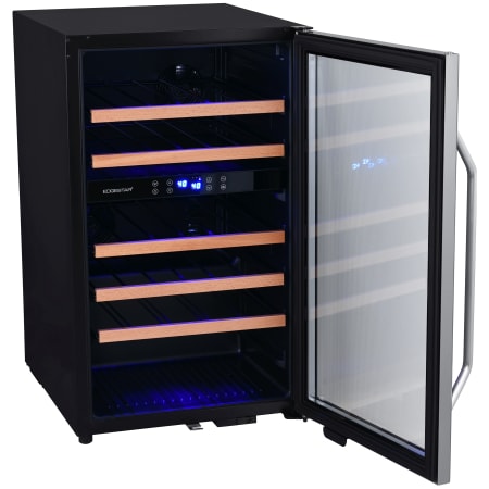 EdgeStar 19 Inch Wide 38 Bottle Capacity Free Standing Wine Cooler with Dual Zones, LED Lighting and Reversible Door - CWF380DZ - Wine Cooler City