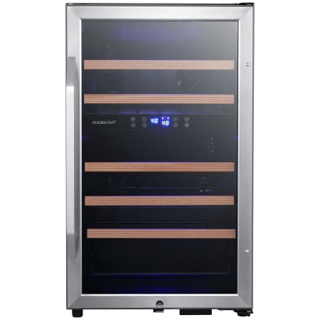 EdgeStar 19 Inch Wide 38 Bottle Capacity Free Standing Wine Cooler with Dual Zones, LED Lighting and Reversible Door - CWF380DZ - Wine Cooler City