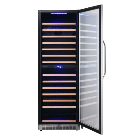 EdgeStar 24 Inch Wide 141 Bottle Capacity Built-In or Free Standing Dual Zone Wine Cooler with Interior Lighting - CWR1552DZ - Wine Cooler City