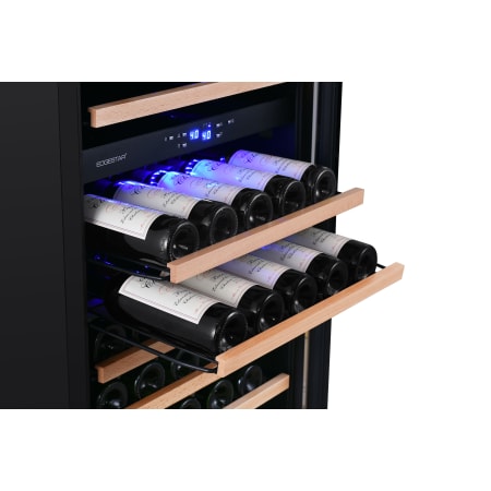 EdgeStar 24 Inch Wide 141 Bottle Capacity Built-In or Free Standing Dual Zone Wine Cooler with Interior Lighting - CWR1552DZ - Wine Cooler City