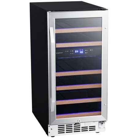 EdgeStar 15 Inch Wide 26 Bottle Built-In Dual Zone Wine Cooler with Reversible Door and LED Lighting - CWR263DZ - Wine Cooler City