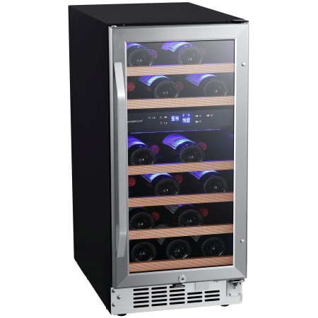 EdgeStar 15 Inch Wide 26 Bottle Built-In Dual Zone Wine Cooler with Reversible Door and LED Lighting - CWR263DZ - Wine Cooler City