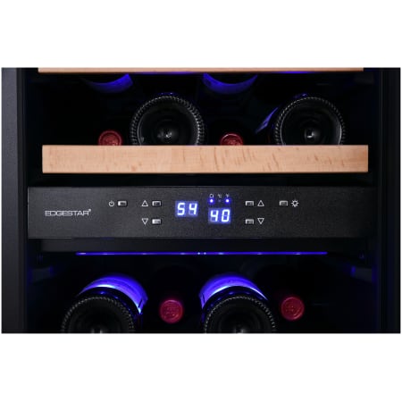 EdgeStar 15 Inch Wide 26 Bottle Built-In Dual Zone Wine Cooler with Reversible Door and LED Lighting - CWR263DZ - Wine Cooler City