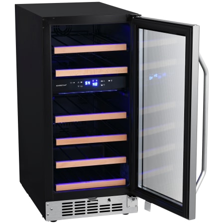 EdgeStar 15 Inch Wide 26 Bottle Built-In Dual Zone Wine Cooler with Reversible Door and LED Lighting - CWR263DZ - Wine Cooler City