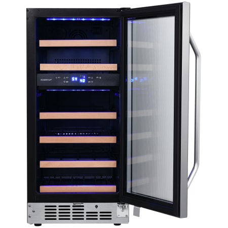 EdgeStar 15 Inch Wide 26 Bottle Built-In Dual Zone Wine Cooler with Reversible Door and LED Lighting - CWR263DZ - Wine Cooler City