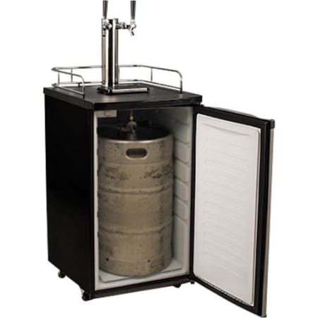 EdgeStar 20 Inch Wide Dual Tap Kegerator with Kegs with Home Brew Taps and Ultra Low Temp - KC2000SSTWINHBKG