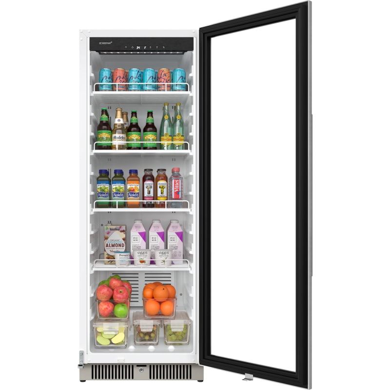 EdgeStar 22 Inch Wide 10.1 Cu. Ft. Commercial Beverage Merchandiser With Temperature Alarm and Reversible Door - VBM101SS