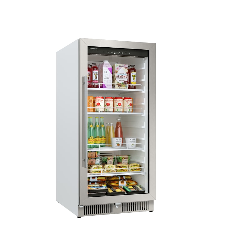 EdgeStar 24 Inch Wide 9.53 Cu. Ft. Commercial Beverage Merchandiser With Temperature Alarm and Reversible Door - VBM91SS