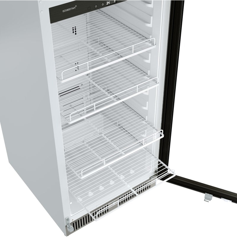EdgeStar 24 Inch Wide 9.53 Cu. Ft. Commercial Beverage Merchandiser With Temperature Alarm and Reversible Door - VBM91SS