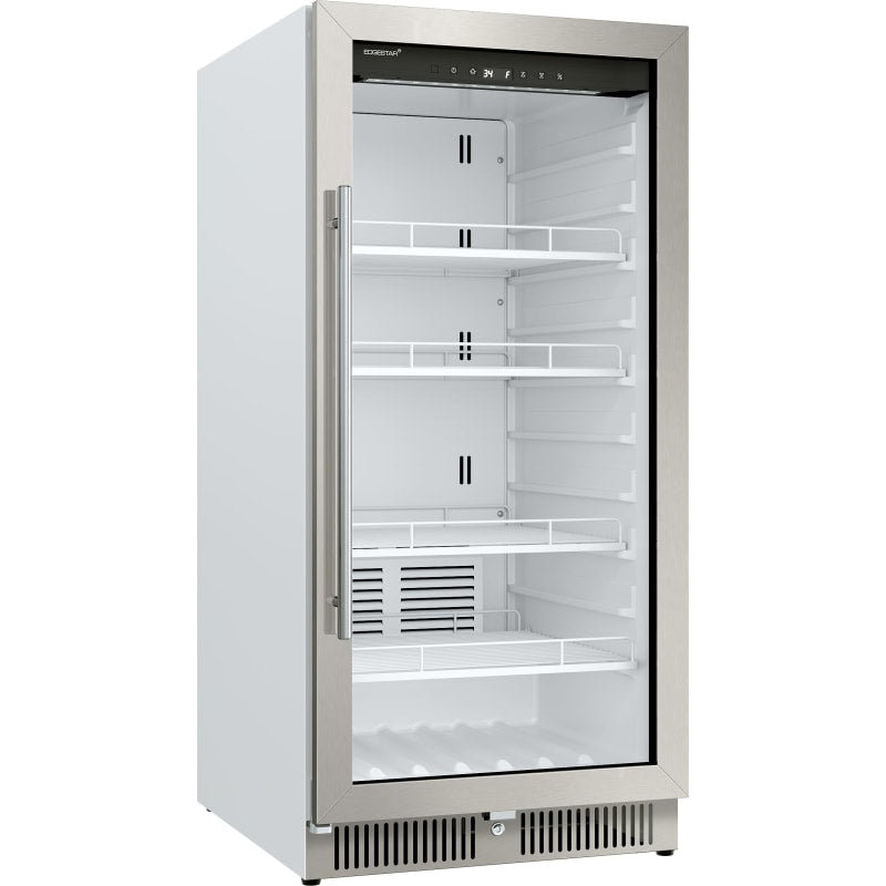 EdgeStar 24 Inch Wide 9.53 Cu. Ft. Commercial Beverage Merchandiser With Temperature Alarm and Reversible Door - VBM91SS