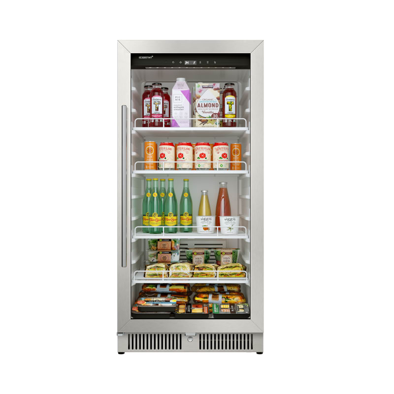 EdgeStar 24 Inch Wide 9.53 Cu. Ft. Commercial Beverage Merchandiser With Temperature Alarm and Reversible Door - VBM91SS