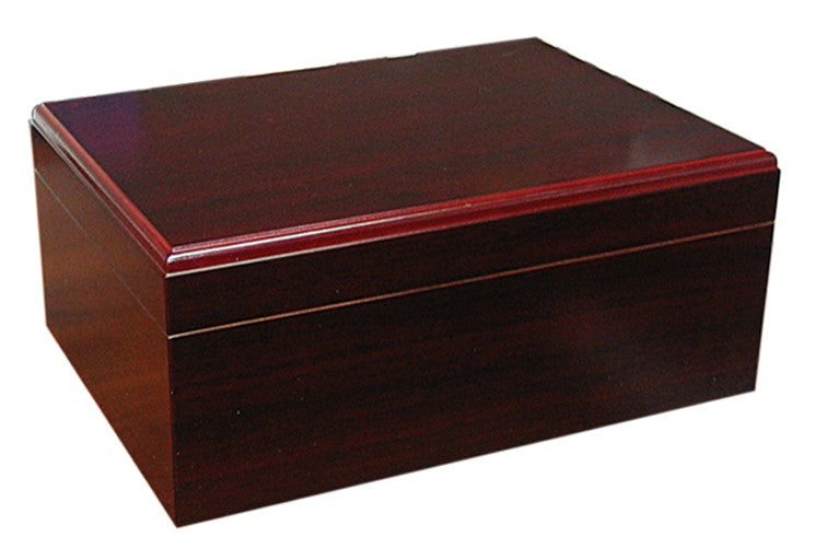 Prestige Import Group - The Executive Cigar Humidor - Capacity: 50-75- Color: Cherry