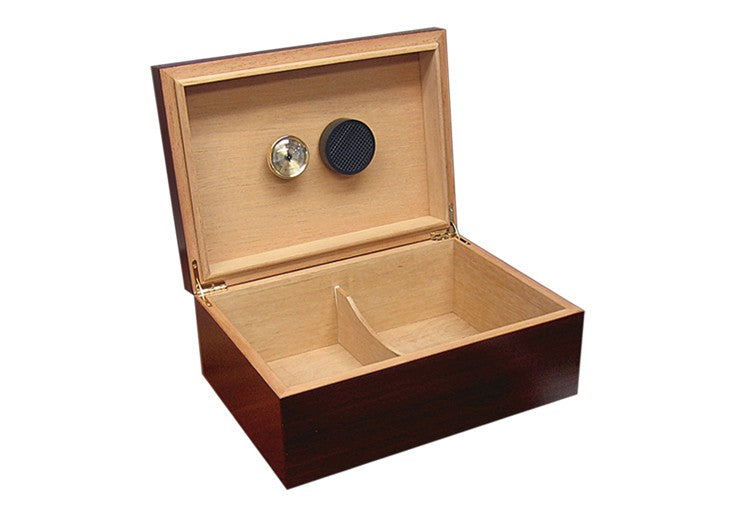 Prestige Import Group - The Executive Cigar Humidor - Capacity: 50-75- Color: Cherry