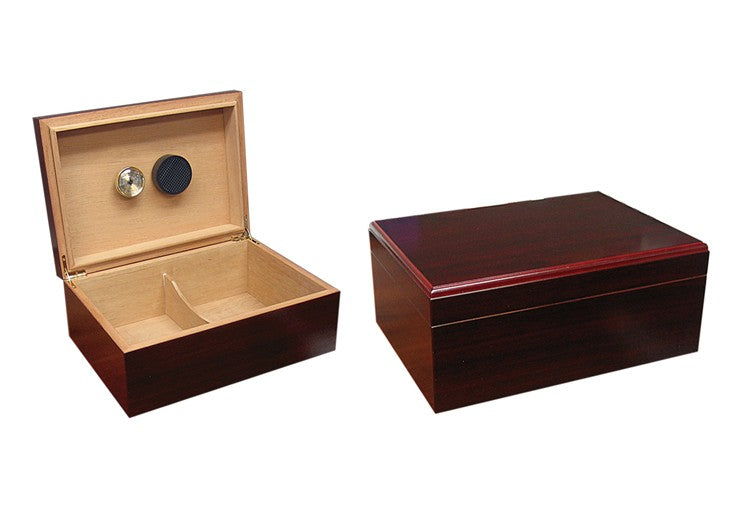 Prestige Import Group - The Executive Cigar Humidor - Capacity: 50-75- Color: Cherry