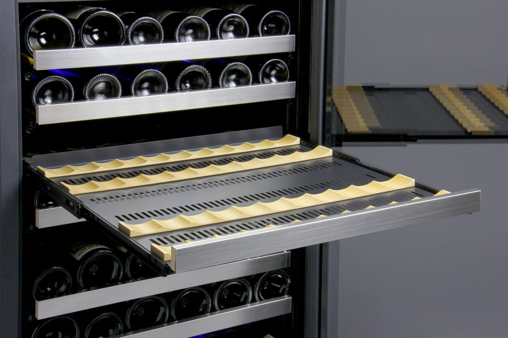 Allavino 24" Wide FlexCount II Tru-Vino 172 Bottle Dual Zone Stainless Steel Left Hinge Wine Refrigerator - VSWR172-2SL20