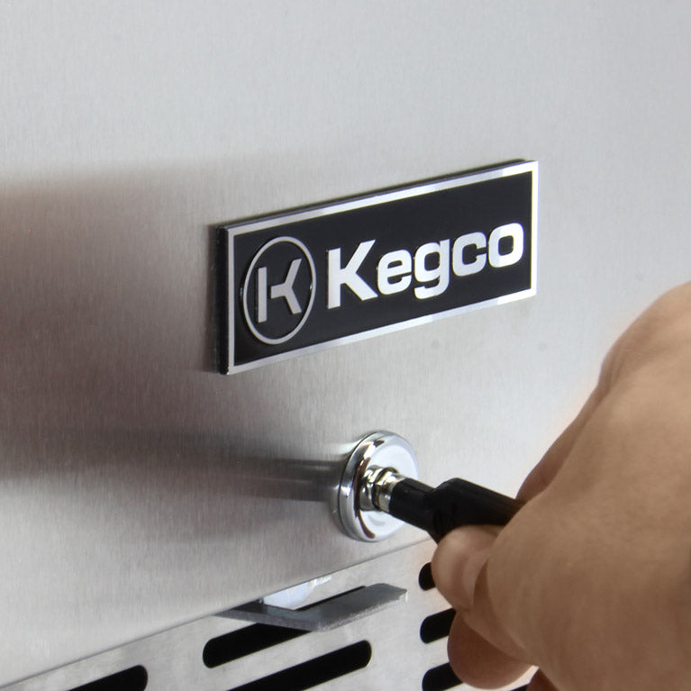 Kegco 24" Wide Cold Brew Coffee Single Tap All Stainless Steel Outdoor Built-In Right Hinge Kegerator Model - ICHK38SSU-1 - Wine Cooler City