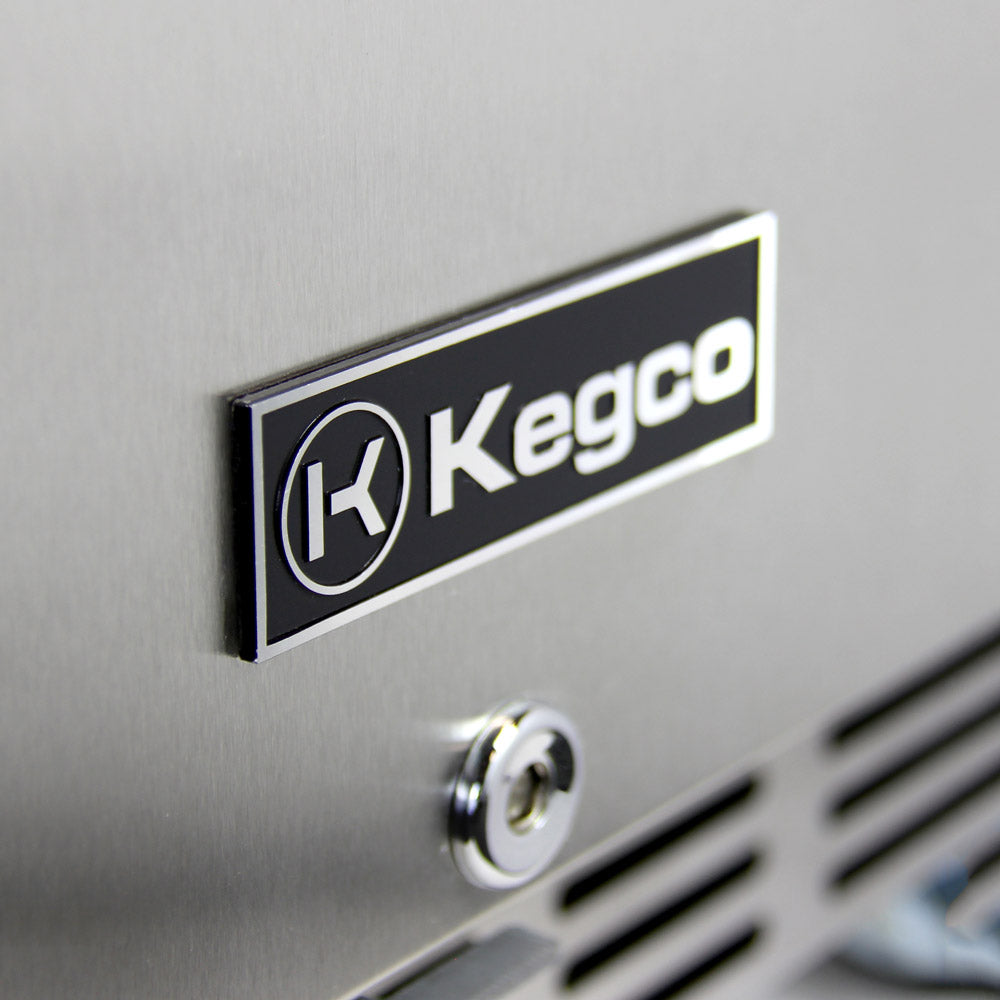 Kegco 24" Wide Cold Brew Coffee Single Tap All Stainless Steel Outdoor Built-In Right Hinge Kegerator Model - ICHK38SSU-1 - Wine Cooler City