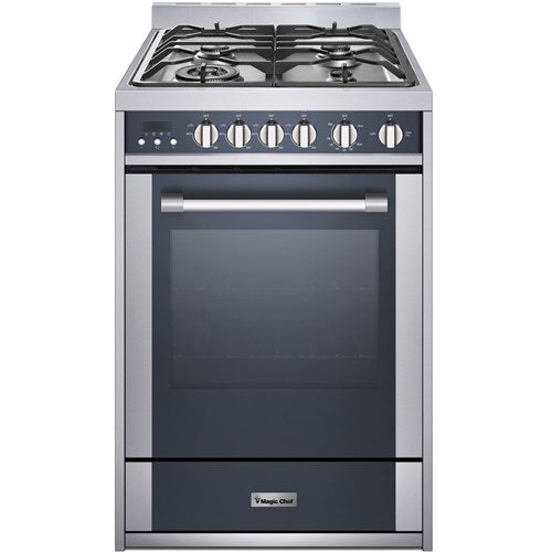 Magic Chef 24" Gas Freestanding Range, Convection Oven - Stainless - MCSRG24S