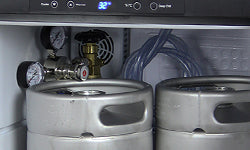 Kegco 24" Wide Homebrew Single Tap Black Stainless Steel Digital Kegerator - HBK309X-1NK - Wine Cooler City