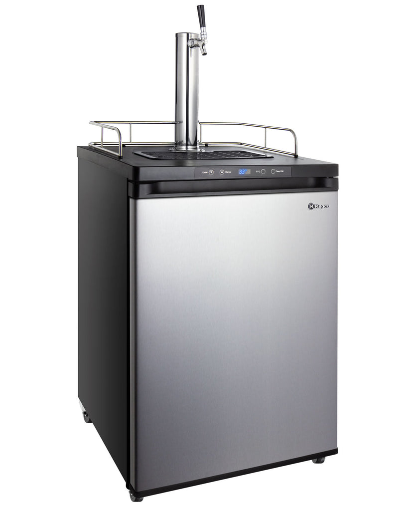 Kegco 24" Wide Kombucha Single Tap Stainless Steel Kegerator - KOM30S-1NK - Wine Cooler City