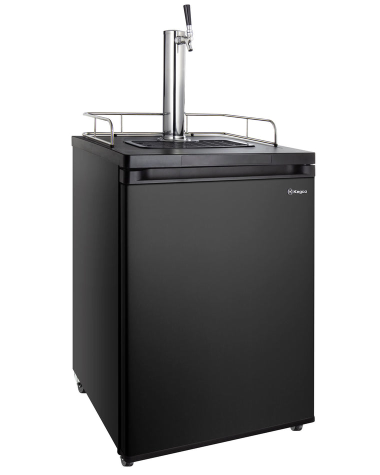 Kegco 24" Wide Cold Brew Coffee Single Tap Black Kegerator - ICK30B-1NK - Wine Cooler City