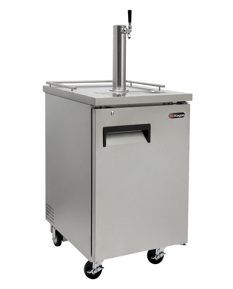 Kegco 24" Wide Single Tap All Stainless Steel Commercial Kegerator - XCK-1S