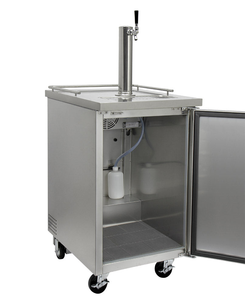 Kegco 24" Wide Cold Brew Coffee Single Tap All Stainless Steel Commercial Kegerator - ICXCK-1S-1