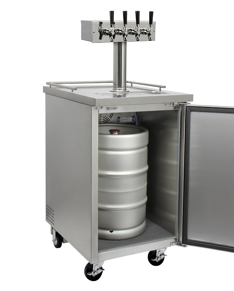 Kegco 24" Wide Four Tap All Stainless Steel Commercial Kegerator - XCK-1S-4