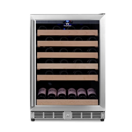 KingsBottle 24 inch Wide 46 Bottle Capacity Wine Cooler - KBU-50W-SS - Wine Cooler City